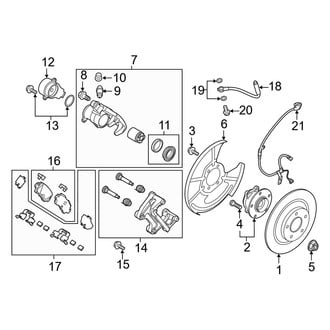 Mazda OE - Rear Suspension - Brake Components (AWD)
