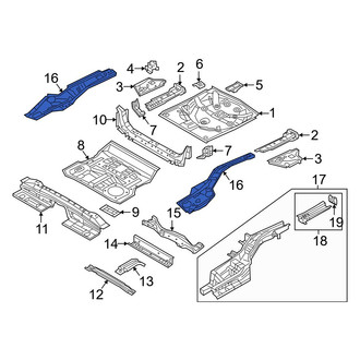Mazda OE - Rear Left Floor Side Rail Reinforcement