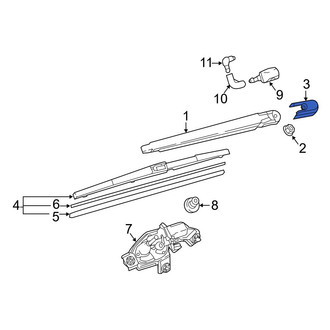 Mazda OE - Rear Wiper Arm Cover