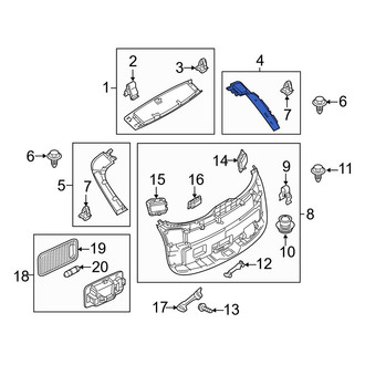 Mazda OE - Rear Right Liftgate Trim
