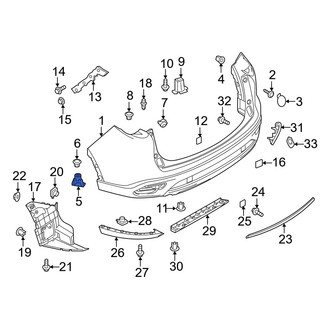 Mazda OE - Rear Bumper Cover Bracket
