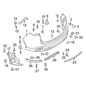 Mazda OE - Rear Bumper - Bumper & Components (Cover & Brackets)