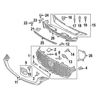 Mazda OE - Front Bumper & Grille - Grille & Components