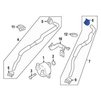 Mazda OE - Upper Engine Coolant Bypass Pipe Clamp