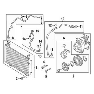 Mazda OE - Air Conditioner & Heater - Condenser, Compressor & Lines