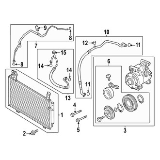 Mazda OE - Air Conditioner & Heater - Condenser, Compressor & Lines
