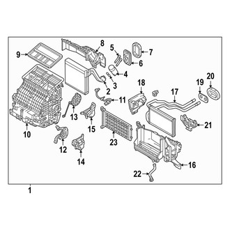 Mazda OE - Air Conditioner & Heater - Evaporator & Heater Components (Auto A/C)