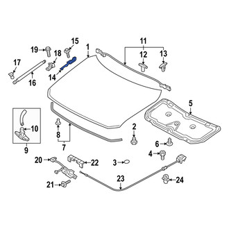 Mazda OE - Front Left Hood Hinge