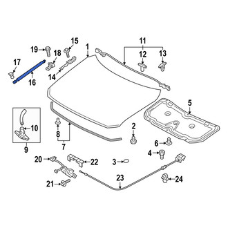 Mazda OE - Left Hood Lift Support