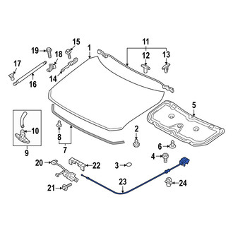Mazda OE - Front Hood Release Cable