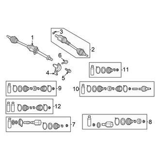 Mazda OE - Front Suspension - Drive Axles