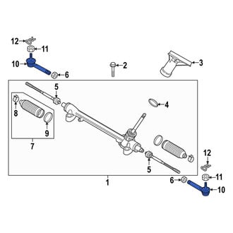 Mazda OE - Inner Steering Tie Rod End