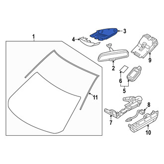 Mazda OE - Front Right Interior Rear View Mirror Cover