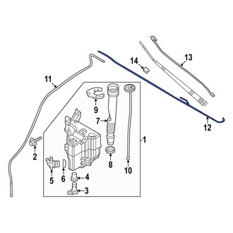 Mazda OE - Front Windshield Washer Hose