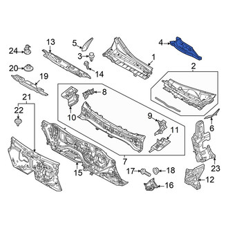 Mazda OE - Front Center Cowl Cover