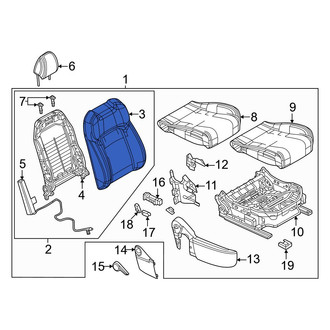 Mazda OE - Front Right Seat Back Cushion Cover