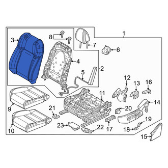 Mazda OE - Front Left Seat Back Cushion Cover