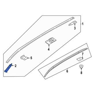 Mazda OE - Front Left Roof Molding Seal
