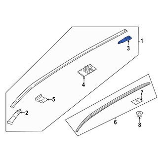 Mazda OE - Rear Left Roof Molding Seal