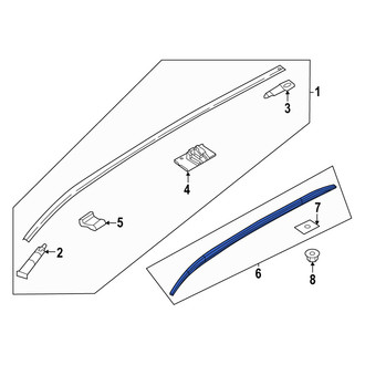 Mazda OE - Left Roof Luggage Carrier Side Rail