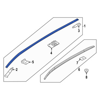 Mazda OE - Left Roof Molding