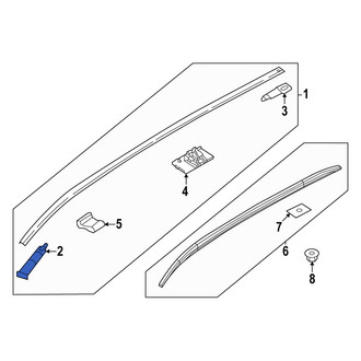 Mazda OE - Rear Left Roof Molding Seal