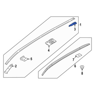 Mazda OE - Front Right Roof Molding Seal