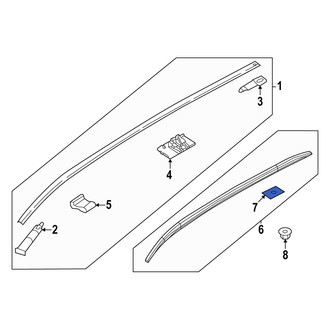 Mazda OE - Roof Luggage Carrier Side Rail Gasket