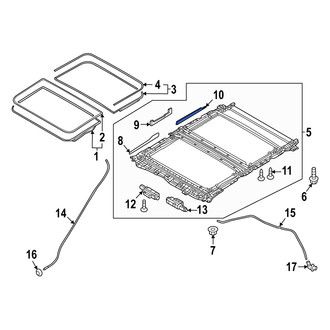 Mazda OE - Rear Left Sunroof Opening Trim