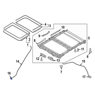 Mazda OE - Front Sunroof Drain Hose Adapter