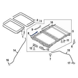 Mazda OE - Front Left Sunroof Opening Trim