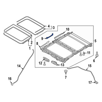 Mazda OE - Center Left Sunroof Opening Trim