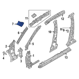 Mazda OE - Left Upper Body A-Pillar Reinforcement