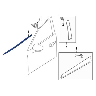 Mazda OE - Front Left Door Belt Molding