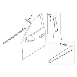 Mazda OE - Front Door - Exterior Trim