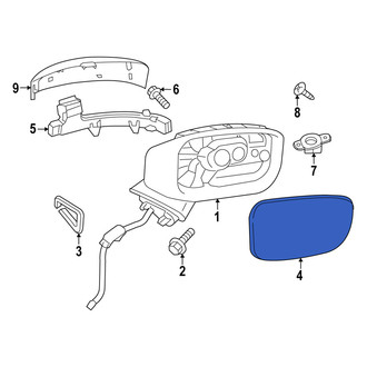 Mazda OE - Front Right Door Mirror Glass