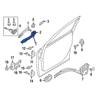 Mazda OE - Front Left Exterior Door Handle Base