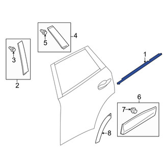 Mazda OE - Rear Left Door Belt Molding