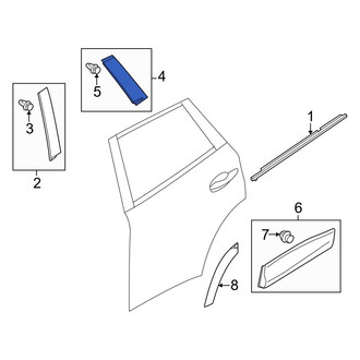 Mazda OE - Rear Left Rearward Door Applique