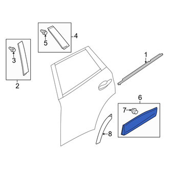 Mazda OE - Front Left Lower Door Molding