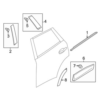 Mazda OE - Rear Door - Exterior Trim
