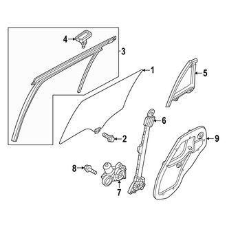 Mazda OE - Rear Door - Glass & Hardware