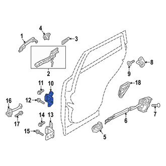 Mazda OE - Rear Right Upper Door Hinge