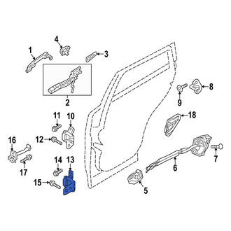 Mazda OE - Rear Right Lower Door Hinge