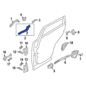 Mazda OE - Rear Left Exterior Door Handle Base