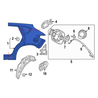 Mazda OE - Rear Right Outer Quarter Panel