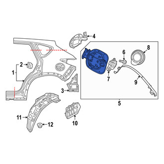 Mazda OE - Rear Fuel Filler Housing