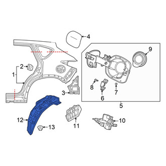Mazda OE - Rear Right Quarter Panel Splash Shield
