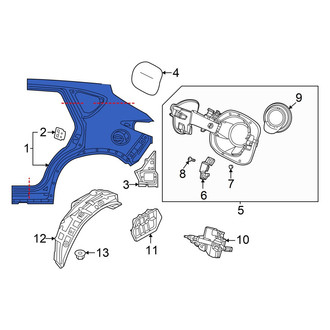 Mazda OE - Rear Right Outer Quarter Panel