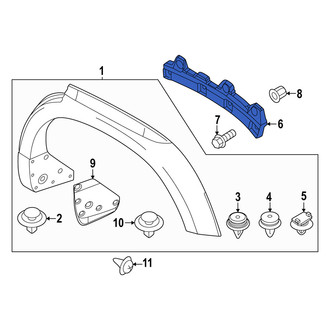Mazda OE - Rear Left Wheel Arch Molding Bracket